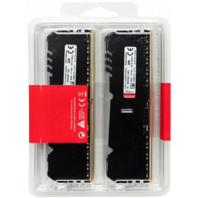 Модуль памяти для компьютера DDR4 64GB (4x16GB) 3200 MHz Fury RGB Black Kingston Fury (ex.HyperX) (HX432C16FB3AK4/64)