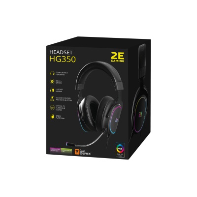 Наушники 2E Gaming HG350 RGB USB 7.1 Black (2E-HG350BK-7.1)