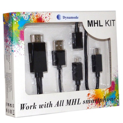 Переходник MHL Micro USB 5Pin & 11Pin to HDMI Dynamode (MHL-HDMI-UNI black)