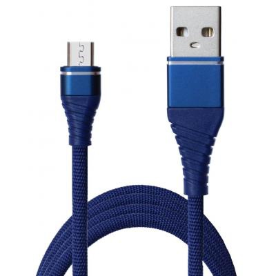 Дата кабель USB 2.0 AM to Micro 5P 1.2m 2A Blue Grand-X (NM012BL)