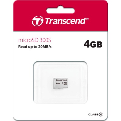 Карта пам'яті Transcend 4GB microSD class 10 (TS4GUSD300S)
