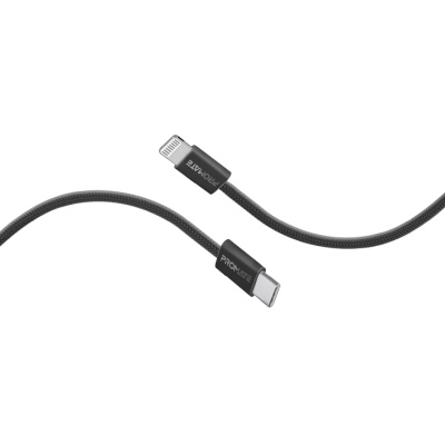 Дата кабель USB-C to Lightning ecoline-ci120.black Promate (ecoline-ci120.black)