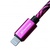 Дата кабель USB 2.0 AM to Lightning 1.0m Rose/Black Grand-X (FL05RSB)