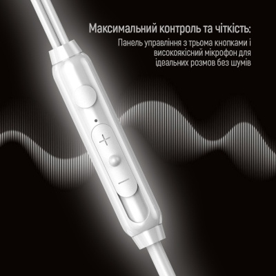 Навушники ColorWay 3.5 mm Wired Earphone UrbanBeat White (CW-WD03WT)