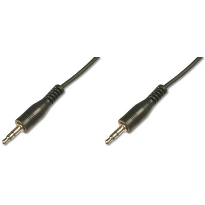 Кабель мультимедійний 3.5mm M to 3.5mm M 2.5m black Digitus (AK-510100-025-S)