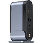 Концентратор Baseus USB3.2 Type-C to 3xHDMI/2xUSB-C/5xUSB/RJ45/SD/TRRS 3.5mm/PD 100W + PA 16 in 1 (CAHUB-DG0G)