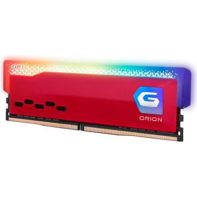 Модуль памяти для компьютера DDR4 8GB 3200 MHz Orion RGB Racing Red GEIL (GOSR48GB3200C16BSC)