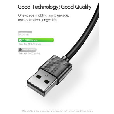 Дата кабель USB 2.0 AM to Lightning 0.3m Nets T-L801 White T-PHOX (T-L801(0.3) White)