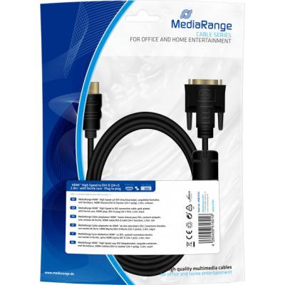 Кабель мультимедийный HDMI to DVI 24+1 2.0m Mediarange (MRCS132)