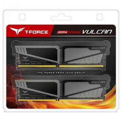 Модуль памяти для компьютера DDR4 16GB (2x8GB) 2400 MHz T-Force Vulcan Gray Team (TLGD416G2400HC14DC01)