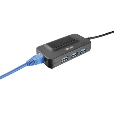 Концентратор Trust Oila 3 Port USB 3.0 Hub with network port (20789)