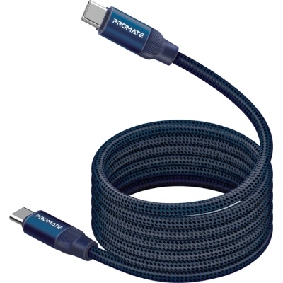 Дата кабель USB-C to USB-C springy.blue Promate (springy.blue)