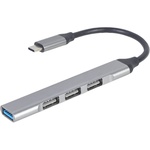 Концентратор Gembird USB-C to 1xUSB 3.1 + 3xUSB 2.0 silver (UHB-CM-U3P1U2P3-03)