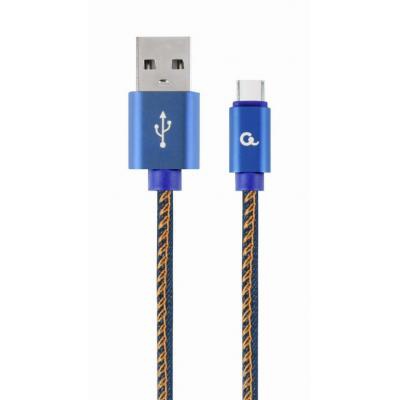 Дата кабель USB 2.0 AM to Type-C 1.0m corner Cablexpert (CC-USB2J-AMCML-1M-BL)