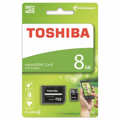 Карта памяти TOSHIBA 8GB microSDHC class 4 (THN-M102K0080M2) | Собери Сам
