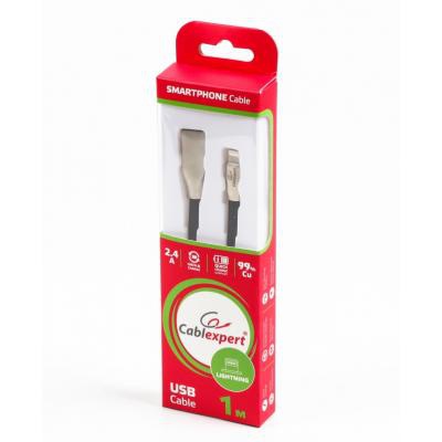 Дата кабель USB 2.0 AM to Lightning 1.0m flat Cablexpert (CCPB-L-USB-03BK)