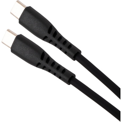 Дата кабель USB-C to USB-C 2.0m 60W Silicon Black Vinga (VCDCCC262SB)