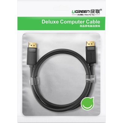 Кабель мультимедійний DisplayPort M to DisplayPort M 1.0m DP102 black UGREEN (10244)