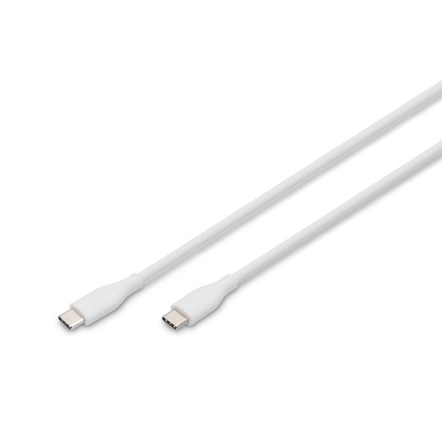 Дата кабель USB-C to USB-C 2.0m USB 2.0 60W silicone white Digitus (AK-300341-020-W)