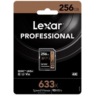 Карта памяти Lexar 256GB SDXC class 10 UHS-I U3 V30 633x Professional (LSD256CB633)