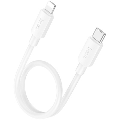 Дата кабель USB-C to Lightning 0.25m Hyper PD X96 white HOCO (6942007609371)