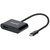 Концентратор Intracom USB3.1 Type-C to DisplayPort(Thunderbolt 3)/PD 60W/ Black Manhattan (153447)