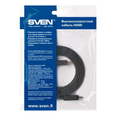 Кабель мультимедийный HDMI to HDMI 1.8m SVEN (01300131)