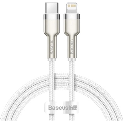 Дата кабель USB-C to Lightning 1.0m Cafule Metal PD 20W white Baseus (CATLJK-A02)