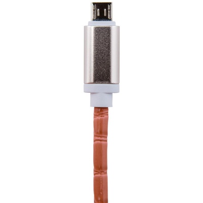 Дата кабель LogicPower USB 2.0 -> micro USB 1м P (кожа) розовый /Retail (5134)