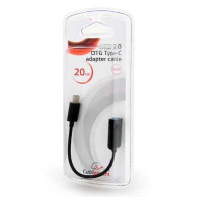 Перехідник OTG USB 2.0 AF to USB-C 0.2m Cablexpert (AB-OTG-CMAF2-01)