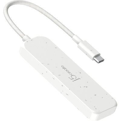 Концентратор J5create USB-C to 4xUSB-C 3.2 10Gbps white (JCH345EW-N)