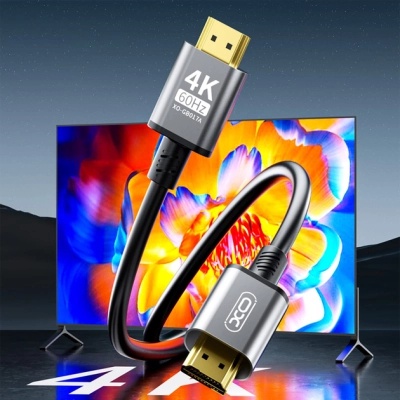 Кабель мультимедійний HDMI to HDMI 3.0m v2.0 black XO (GB017A-HDMI.tranish)