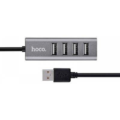 Концентратор HOCO USB 2.0 to 4xUSB Line machine HB1 Tarnish (6957531038139)