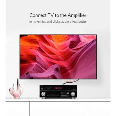 Кабель мультимедійний 2xRCA M to 2xRCA M 1.5m AV104 black Ugreen (10517)