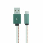 Дата кабель Gelius Leather Edition MicroUSB White (40411)