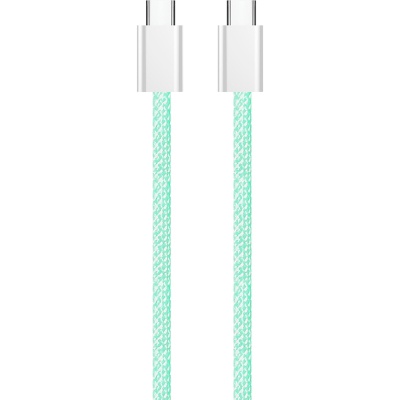 Дата кабель USB-C to USB-C 1.0m 60W 3.0А green ColorWay (CW-CBPDCC061-G)