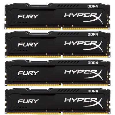 Модуль памяти для компьютера DDR4 64GB (4x16GB) 2133 MHz HyperX FURY Black Kingston (HX421C14FBK4/64)