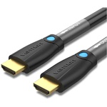 Кабель мультимедійний HDMI M to HDMI M 1.0m 4K cotton braided black zinc alloy Vention (ALMBF)