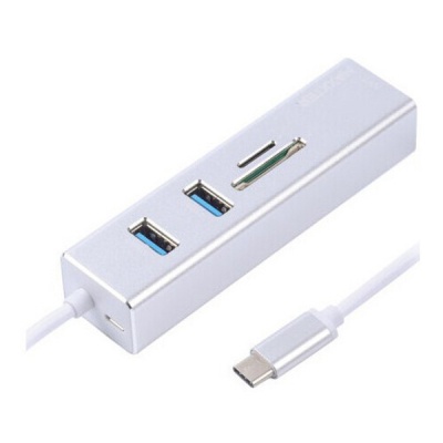 Концентратор Maxxter USB to Gigabit Ethernet, 2 Ports USB 3.0 + microSD/TF card r (NECH-2P-SD-01)