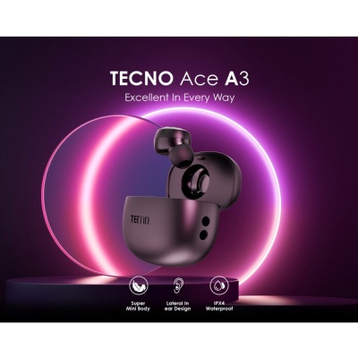 Наушники Tecno Ace A3 Mono Black (4895180761164)