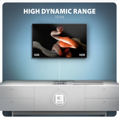 Концентратор AXAGON USB-C to 2xUSB-A + 1xUSB-C + HDMI + RJ45 + PD100W 0.2m grey (HMC-6GLN)