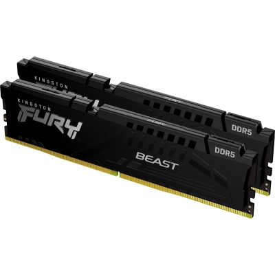 Модуль пам'яті для комп'ютера DDR5 64GB (2x32GB) 6400 MHz Beast Black Kingston Fury (ex.HyperX) (KF564C32BBK2-64)