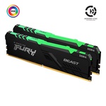 Модуль пам'яті для комп'ютера DDR4 16GB (2x8GB) 3600 MHz Fury Beast RGB Kingston Fury (ex.HyperX) (KF436C17BBAK2/16)
