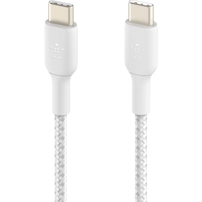 Дата кабель USB-C to USB-C 2.0m 60W White Belkin (CAB004BT2MWH)