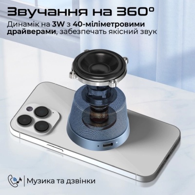 Акустична система Promate Punch 3 Вт Navy (punch.navy)