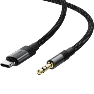 Кабель мультимедійний USB-C to 3.5mm M 0.15m black Acefast (6974316285274)