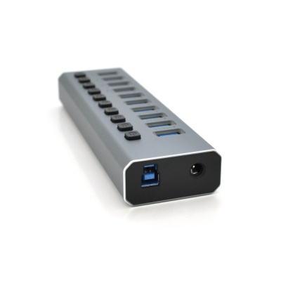 Концентратор Voltronic USB 3.0 to 6xUSB + 4xQC3.0 with switches DC12V4A black (YT-3H6+4)