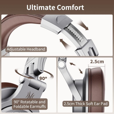 Навушники OneOdio A71 3,5мм/6,35мм Silver/Brown (A71 Silver Brown)