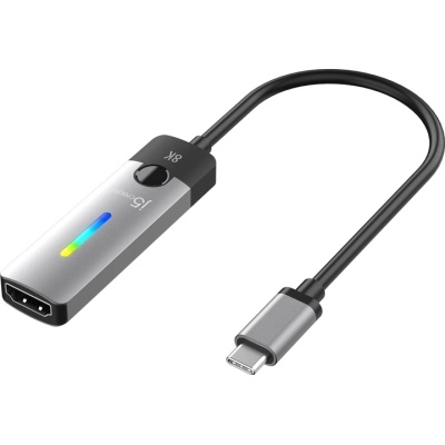 Перехідник USB-C M to HDMI F 8K 60Hz LED RGB J5create (JCA157-N)