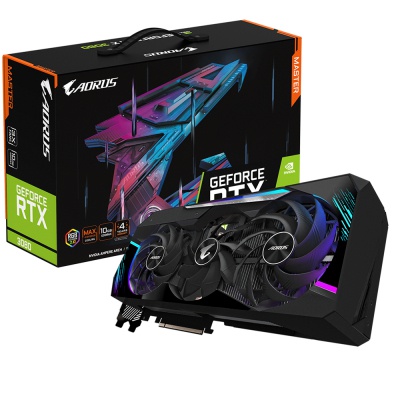 Видеокарта GIGABYTE GeForce RTX3080 10Gb AORUS MASTER 3.0 LHR (GV-N3080AORUS M-10GD 3.0)